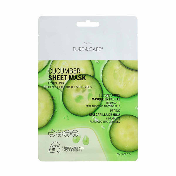 Natural plant extract sheet mask cucumber I PUCA - PURE & CARE