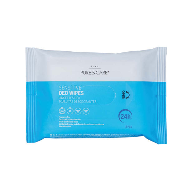 Sensitive skin deo wipes I PUCA - PURE & CARE