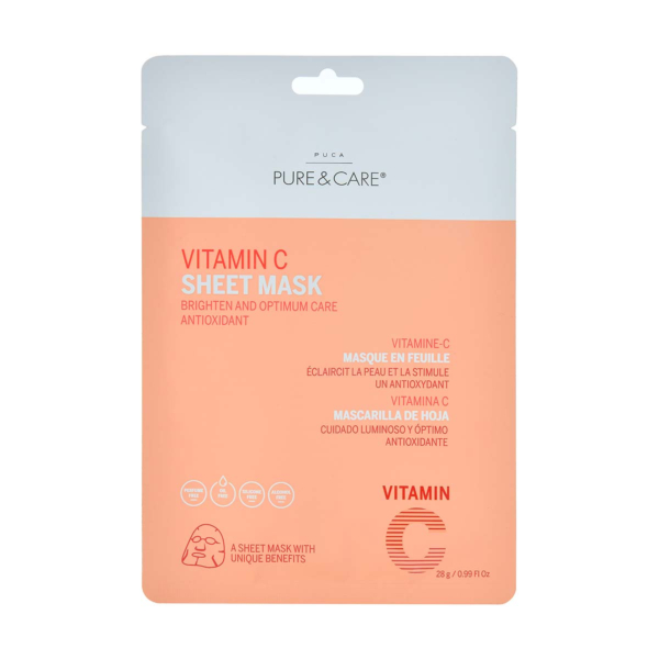Vitamin C Sheet Mask Brighten Antioxidant I PUCA - PURE & CARE