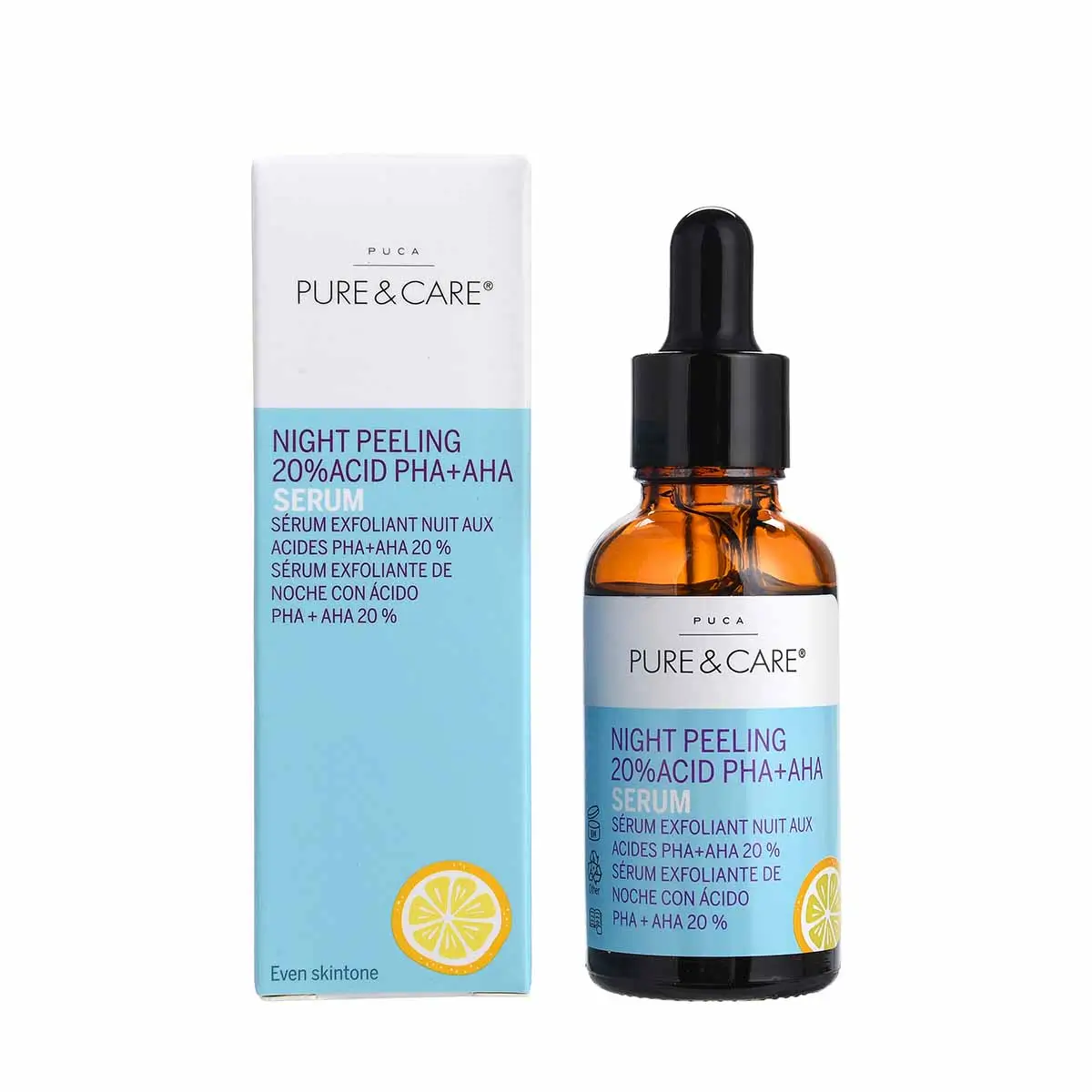 Serum 20% ACID Night Peeling PHA + AHA | PUCA - PURE & CARE